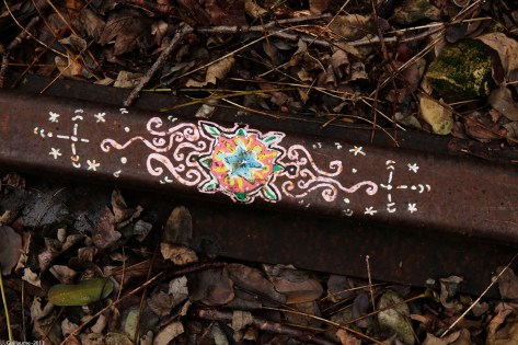 Détail d'un rail proche du spot