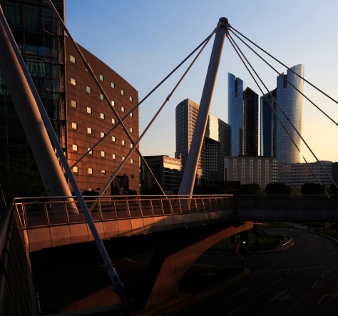 Coucher de soleil sur l'ouest de l'esplanade.